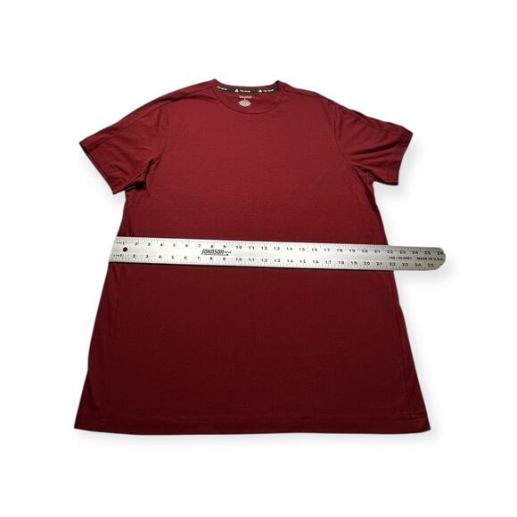 Tek Gear Essential Gear Men's T-Shirt Size L Solid Red Heather Cotton/Poly 368 - Picture 4 of 6